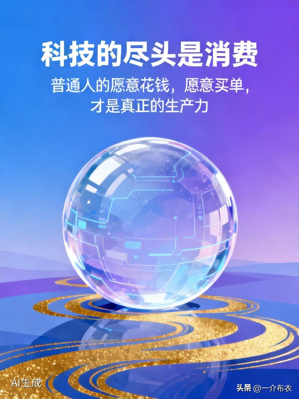 科技的尽头是消费，
科技带来先进的生产力，没毛病。
现在比较火的AI，人形机器人