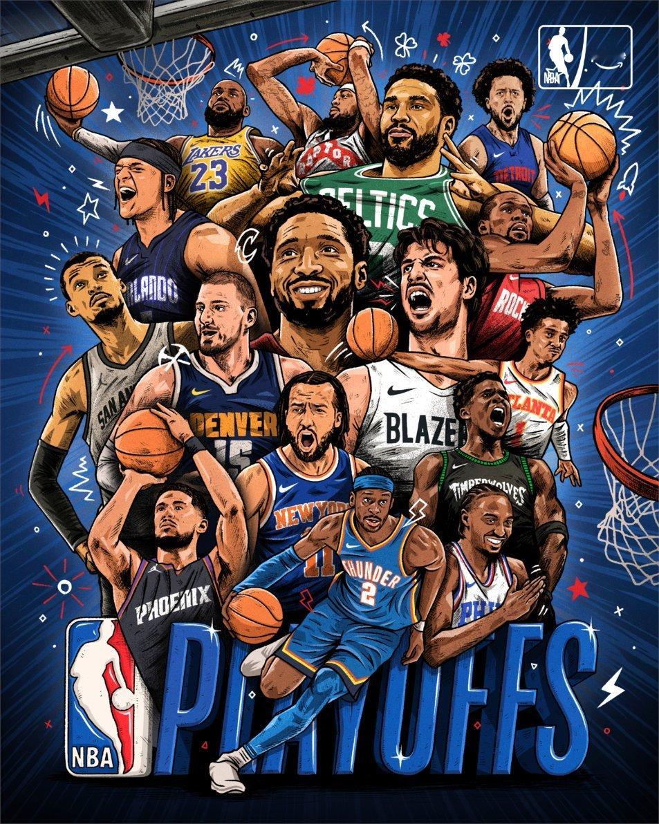 季后赛海报NBA季后赛NBANBA战至终章