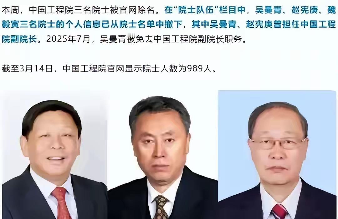 三名行业的顶梁柱院士被撒下，第一反应是太可惜了，培养一个这样的人才哪是真不容易的