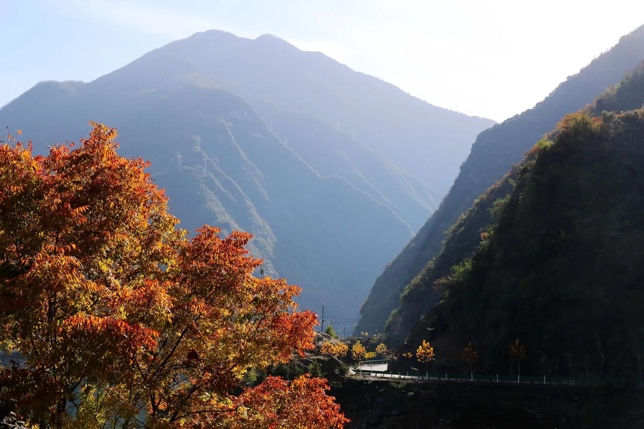 一路山色，随手拍一张风景照山谷是的思念