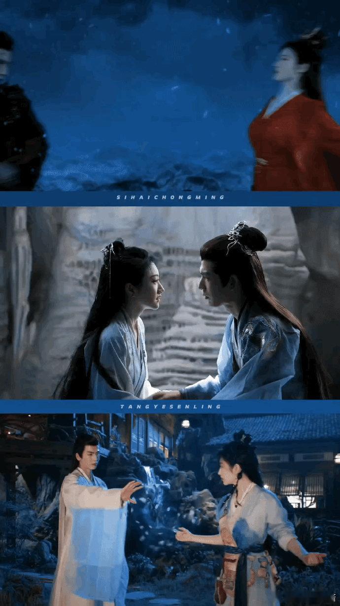压一下《四海重明》感觉能火。 看了预告片，男女主人设带感，景甜和张凌赫发的CP也