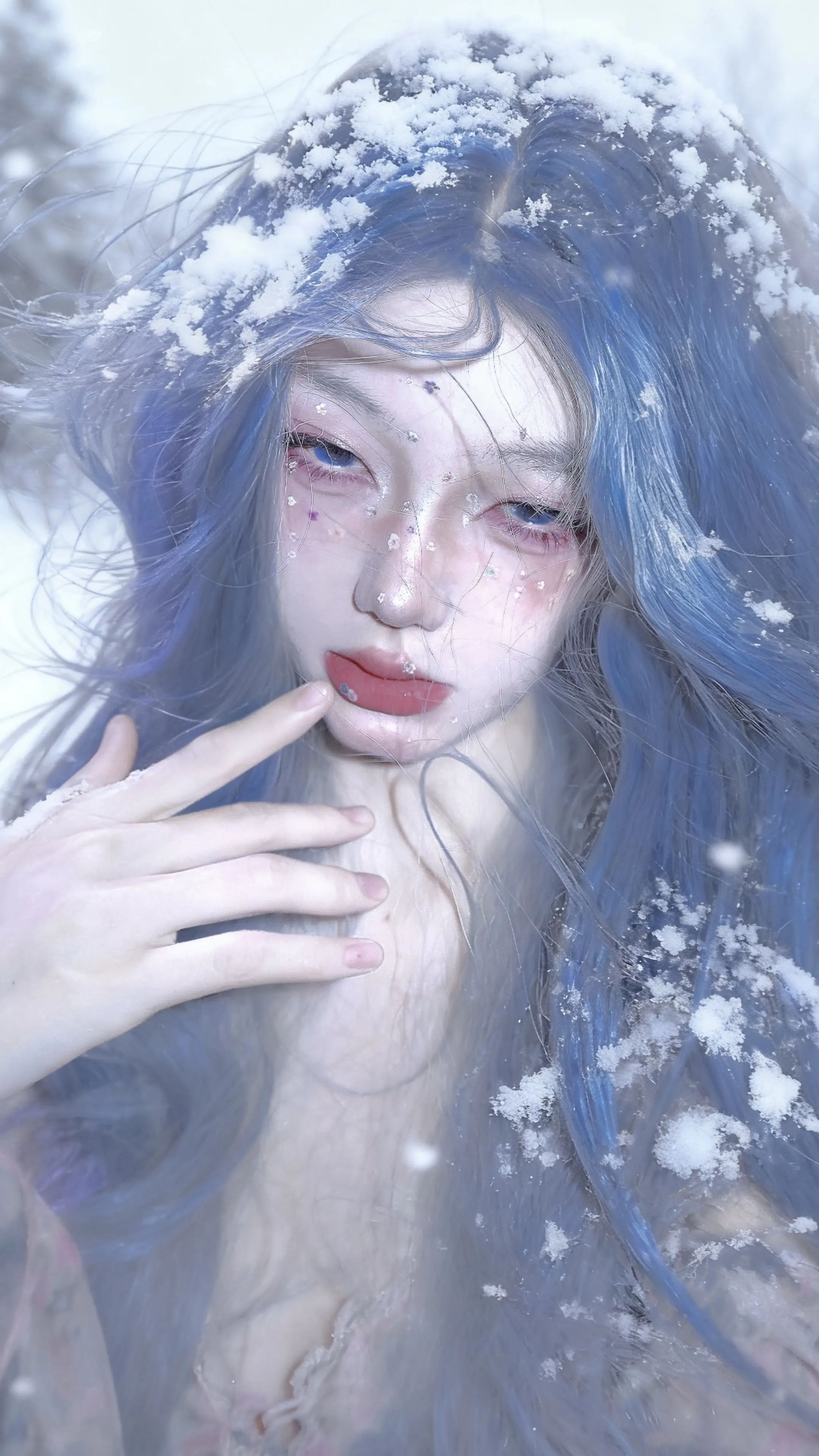 淋一场雪❄️。