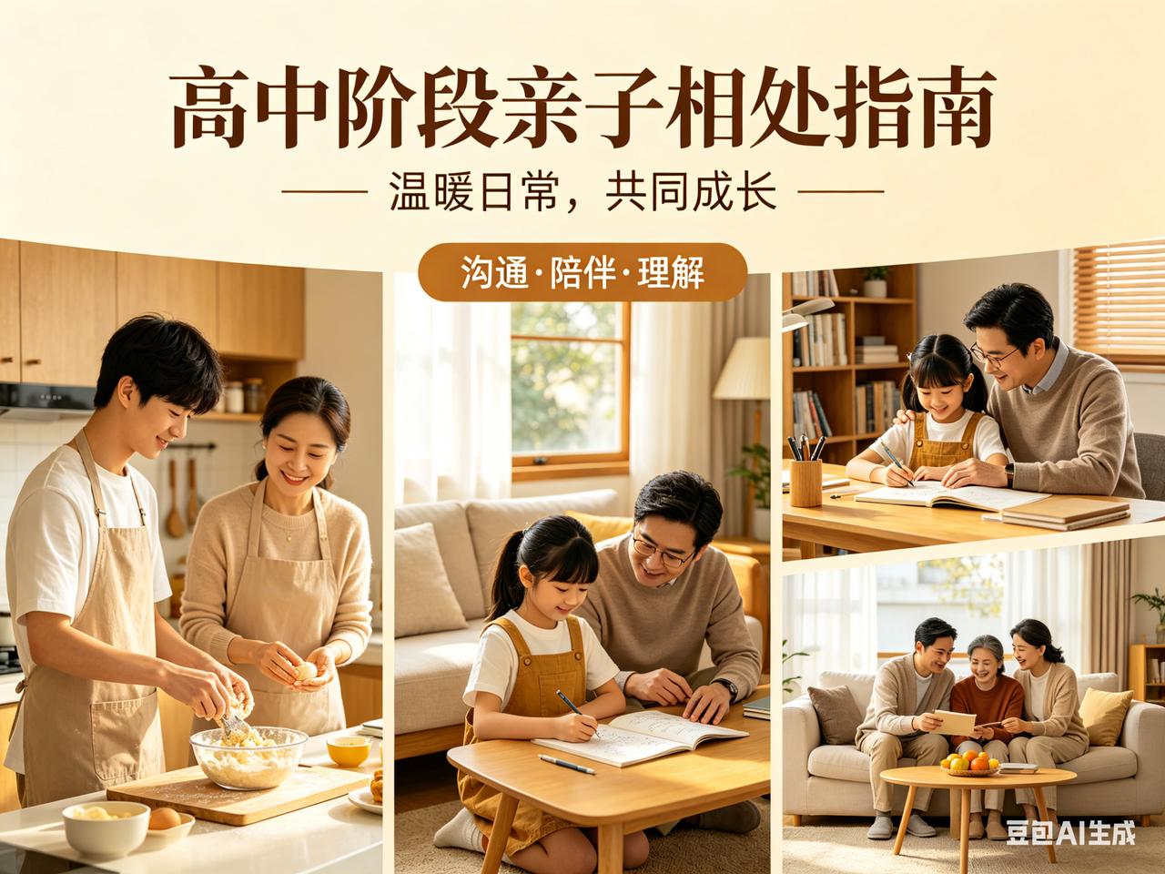 以下是一份实操性很强的相处指南，帮助家长在高中三年与孩子保持良好关系。
一、核心