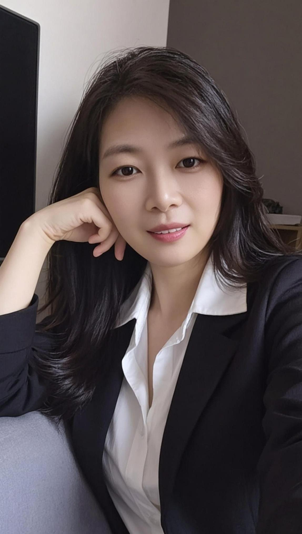 AI通勤风自拍 日常分享甜美女孩高颜值 气质穿搭