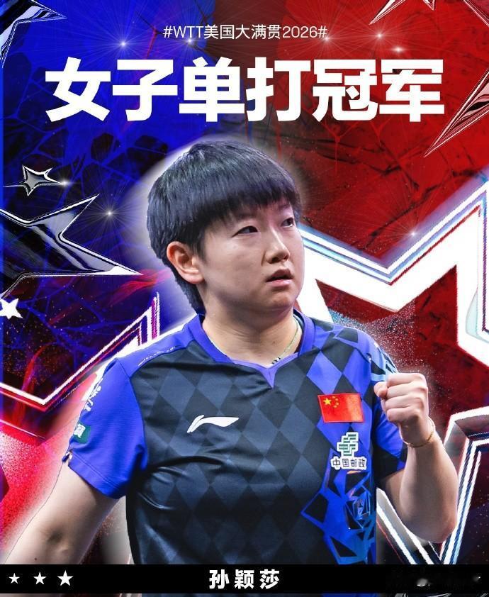 WTT美国大满贯女单落幕，诞生5大赢家+5大输家，孙颖莎，王曼昱在列

[呲牙]