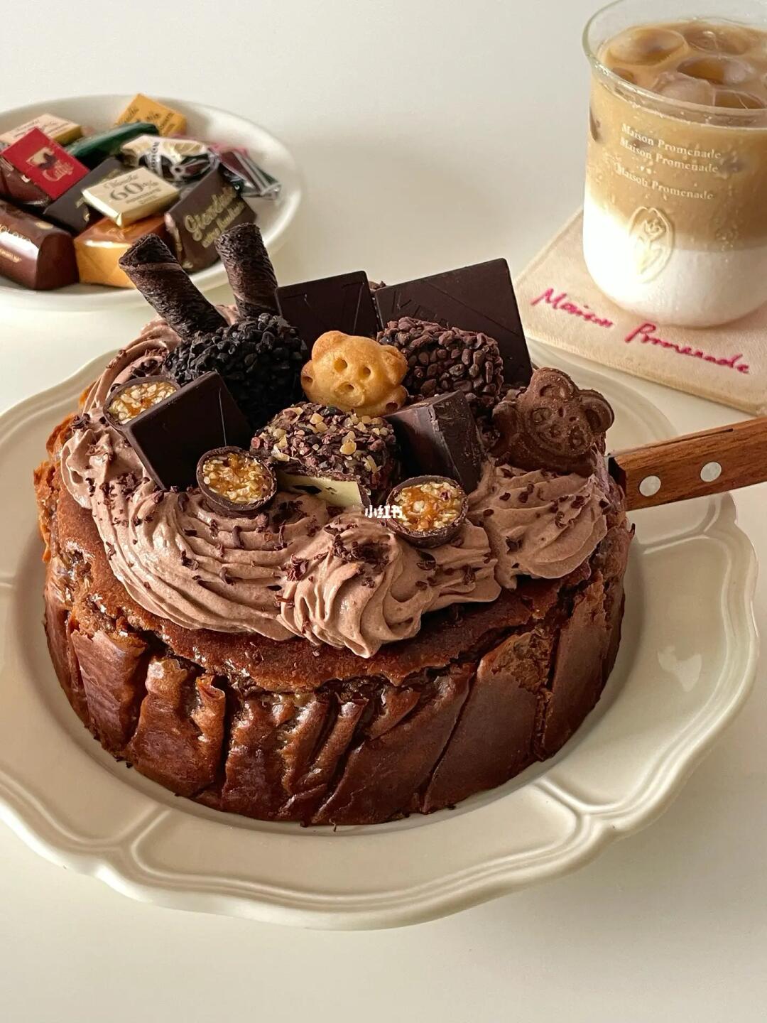 520浪漫甜品💕浓郁巧克力🍫巴斯克蛋糕🍰