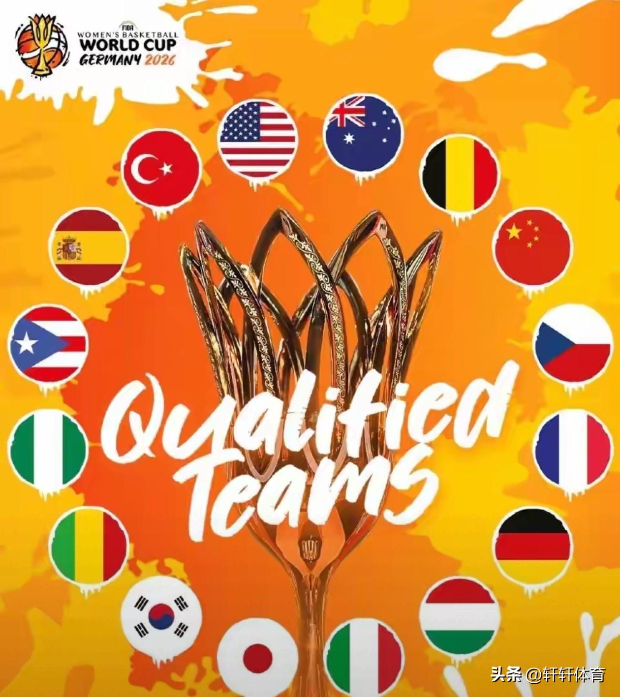 中国女篮世界杯抽中幸运签，成功避开第一档强队，2026年女篮世界杯将在9月4日至