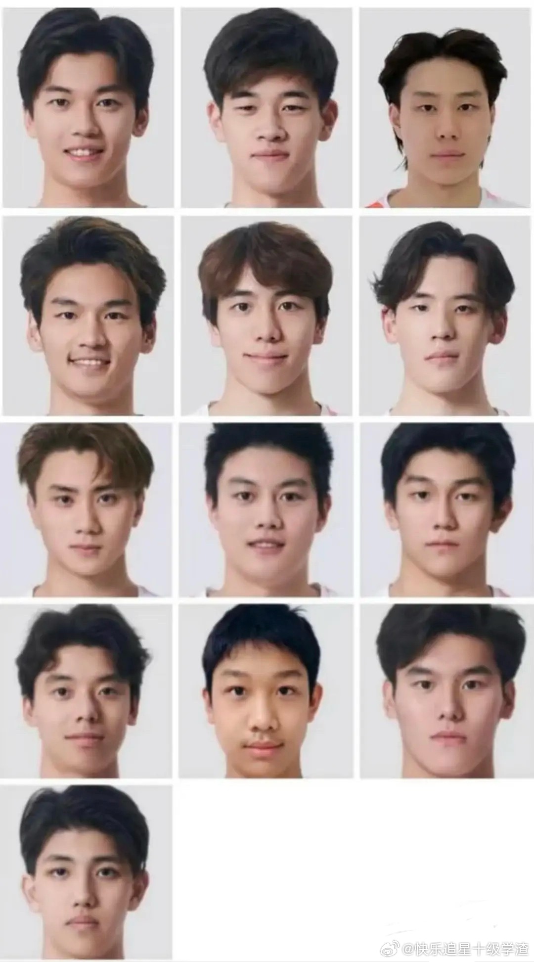 按你审美来看，泳队证件照有几个帅哥？ 