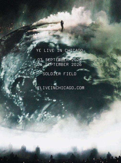 Ye宣布世界巡回演唱会新增场次☆📍圣安东尼奥Alamodome🕙2026年 