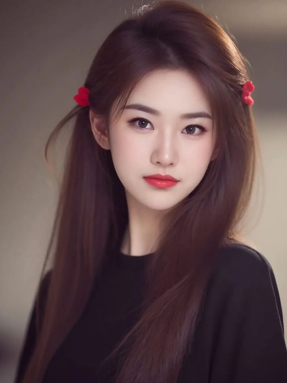 AI棕发生活照 ai创作