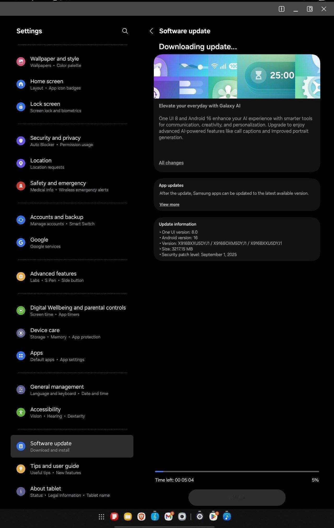 欧版 Galaxy Tab S9 Ultra 推送 One UI8.0 ​​​