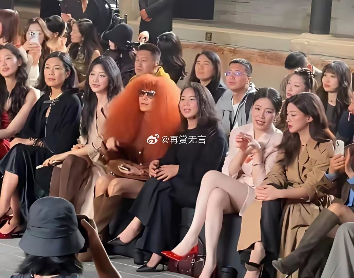 蔚来老板娘王屹芝，在合影中鹤立鸡群，格外抢眼。李斌的眼光果然独到。 