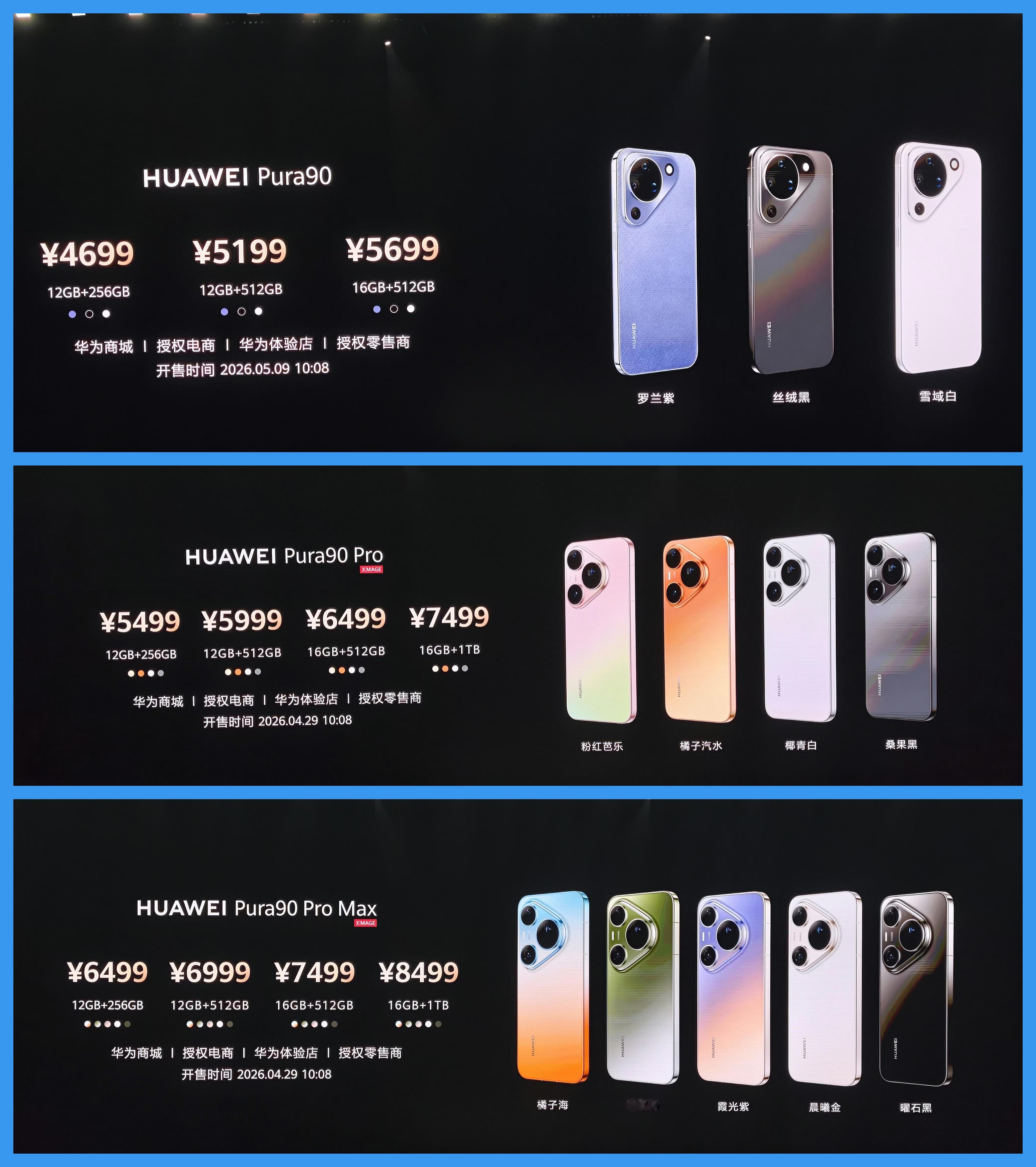 对比上代价格，华为Pura90系列却少了1000多标准版4699起步，Pro版5