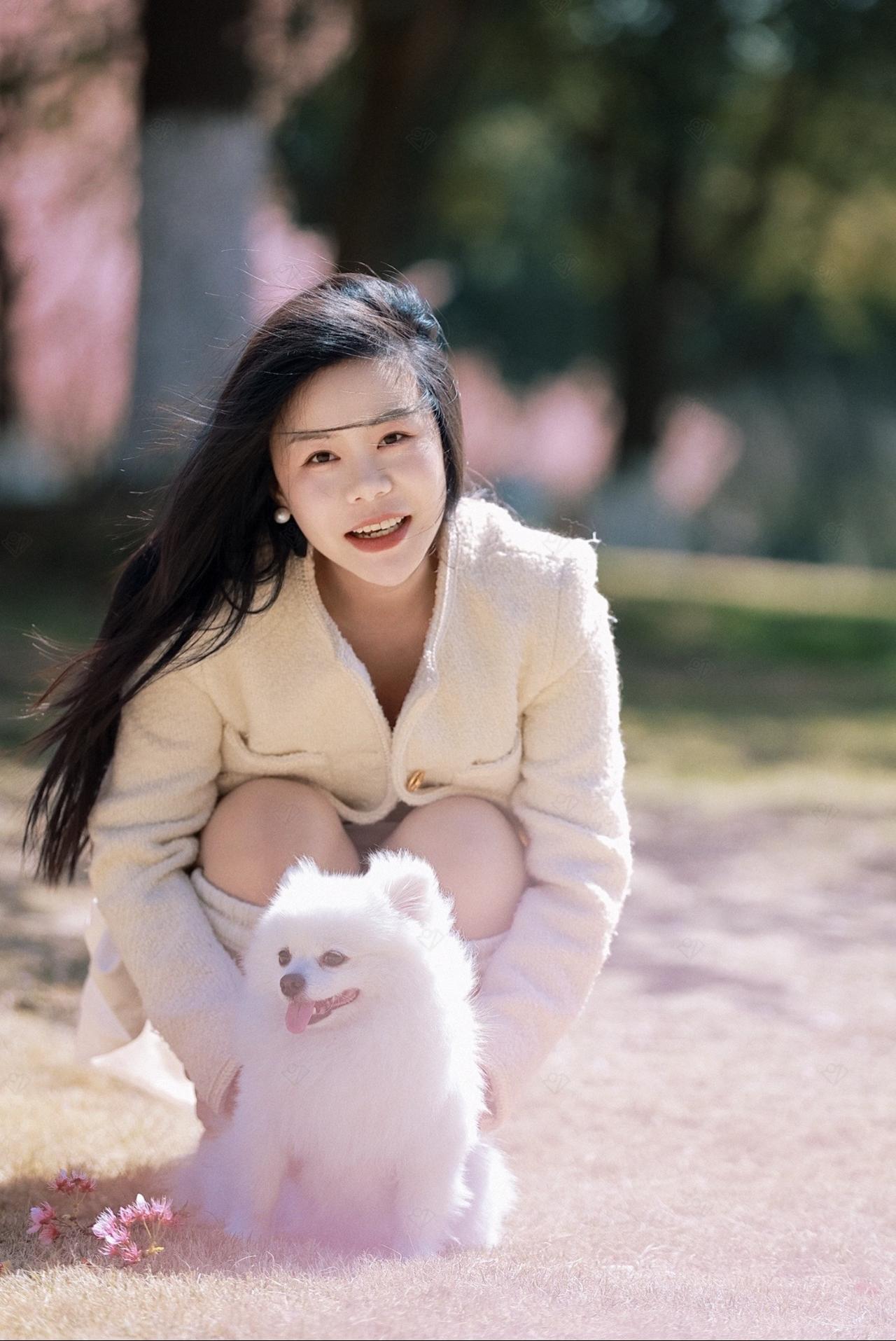 花博美 和小狗赴一场春天之约 和给狗狗的春日治愈之旅 和狗狗在一起有多治愈 樱花