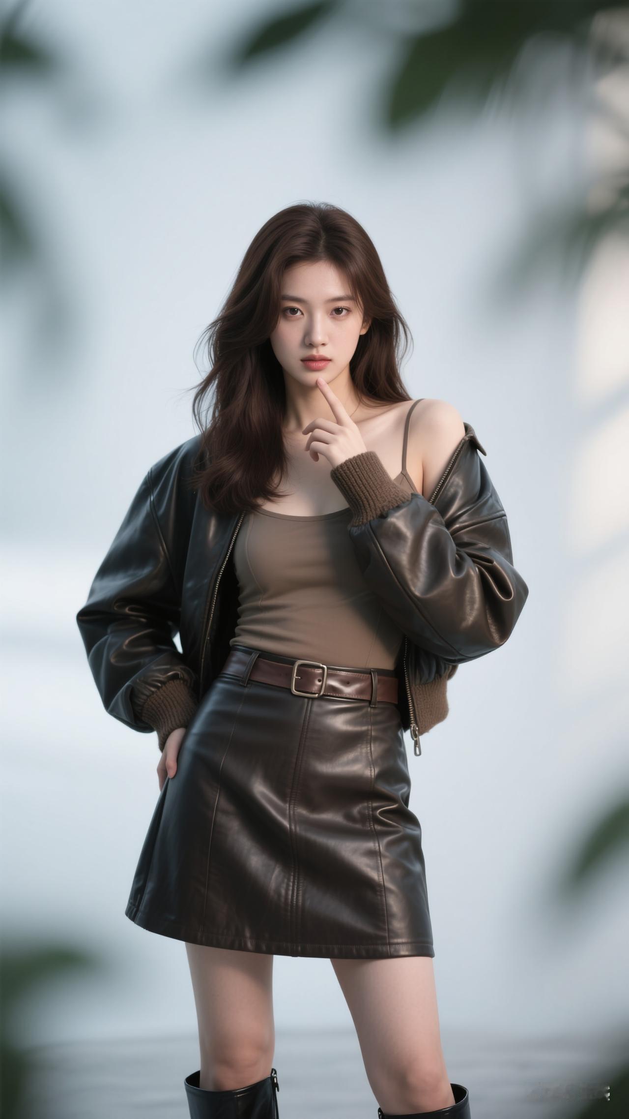 今年冬天的不同 都市酷girl风穿搭，皮衣短裙，帅气满分！🔥👗👠