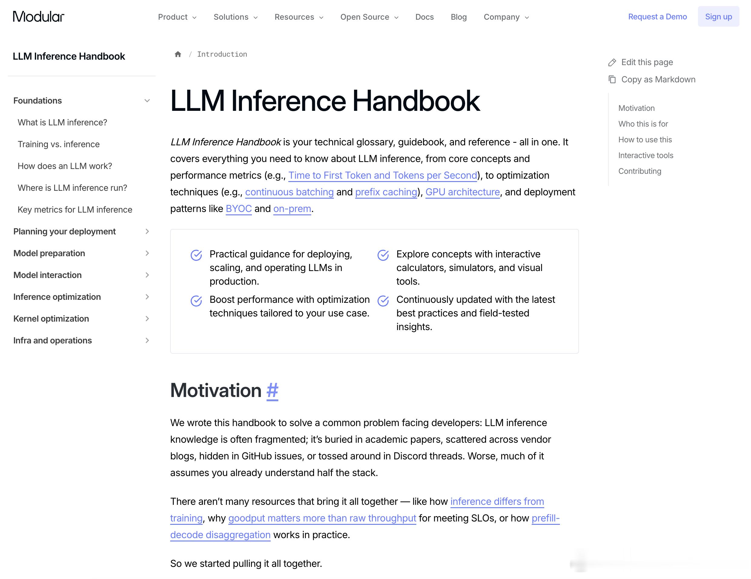 【LLM推理避坑手册：把昂贵的算力变成真正的生产力】Modular发布了一份开源
