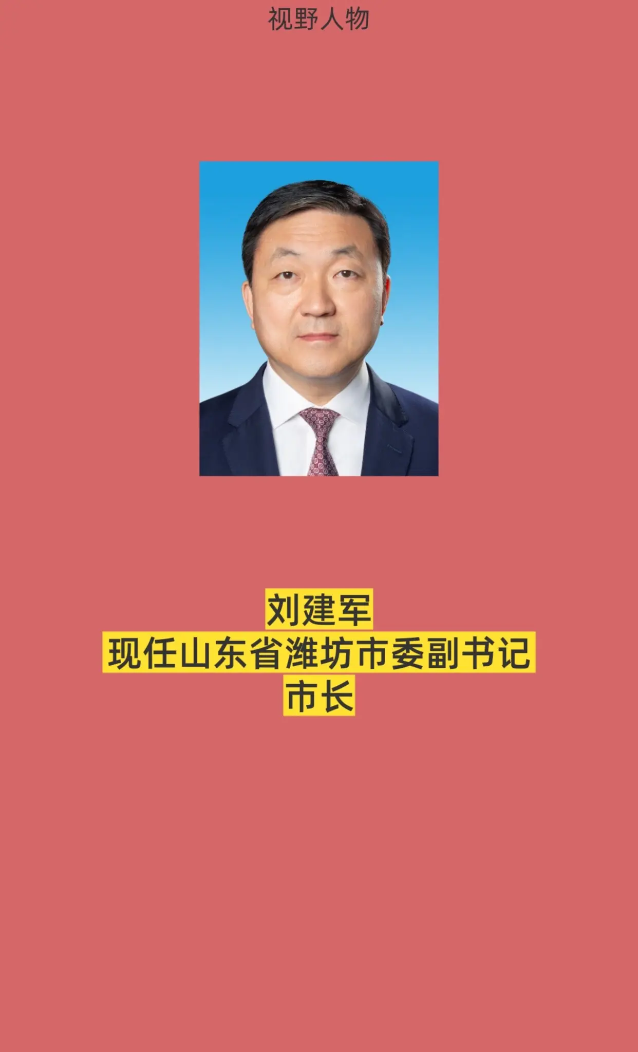 山东潍坊市领导。