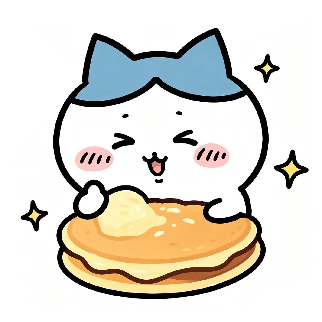 chiikawa  小八，小八爱美食～chiikawa｜吉伊卡哇｜可爱头像 