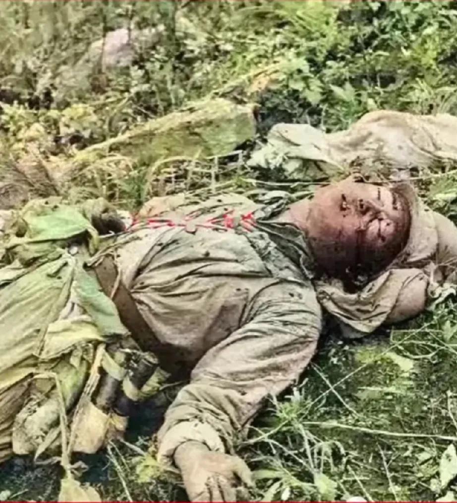 他们不该被遗忘！
1952年 ，朝鲜战场 ，一名志愿军战士
牺牲后留下的一张老照