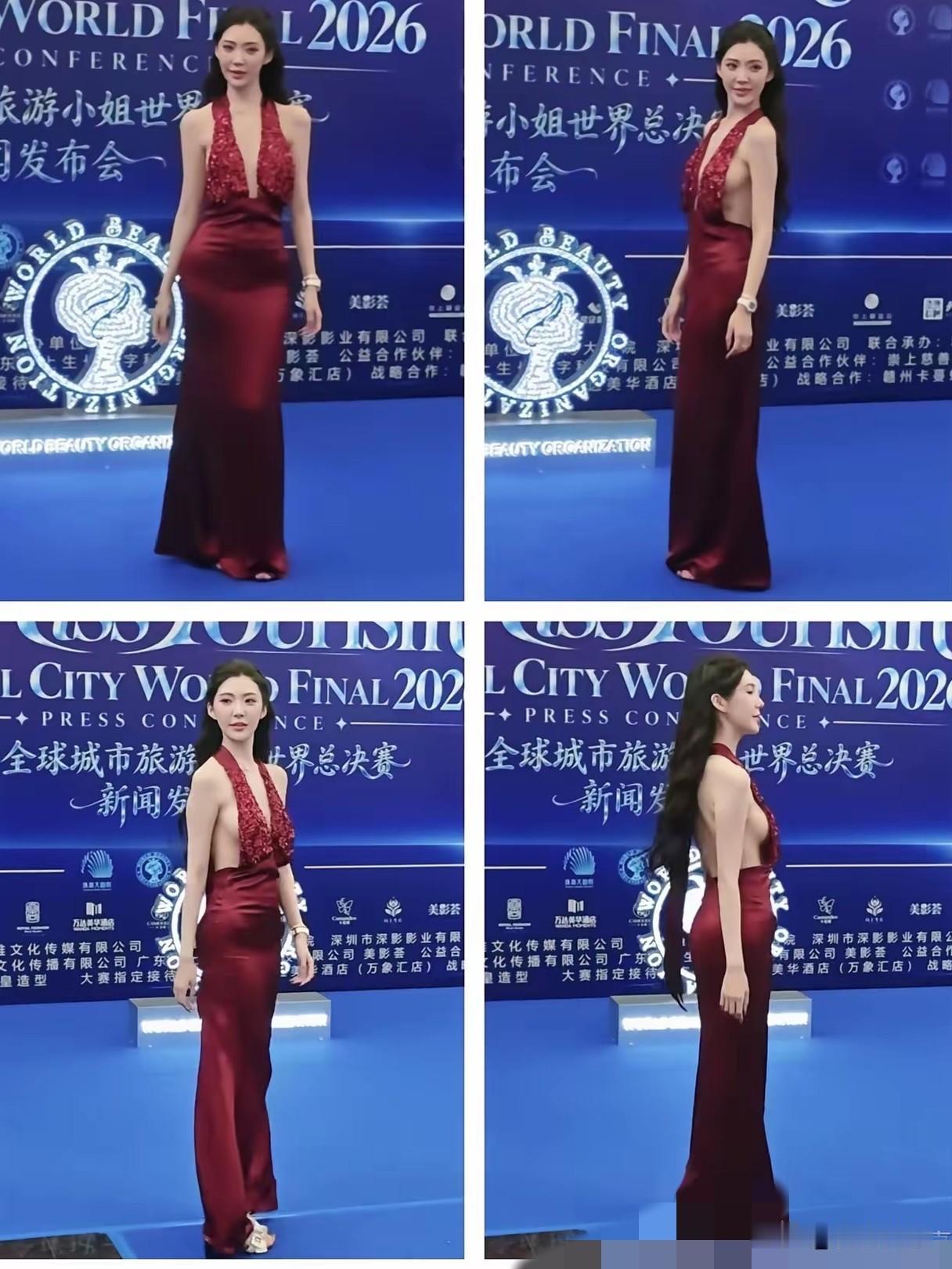 没想到小雪花是环球华裔小姐冠军，这外貌条件太太出众了。