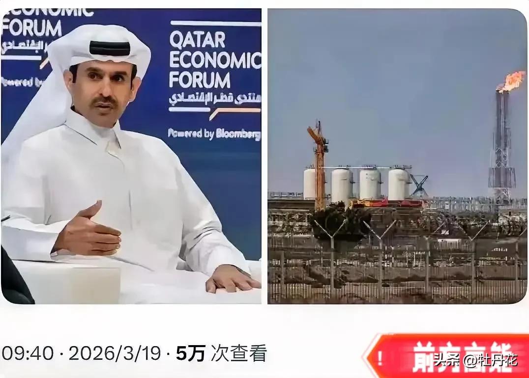 卡塔尔宣布对意大利、比利时、韩国和中国的液化天然气合同遭遇不可抗力。最长可达5年