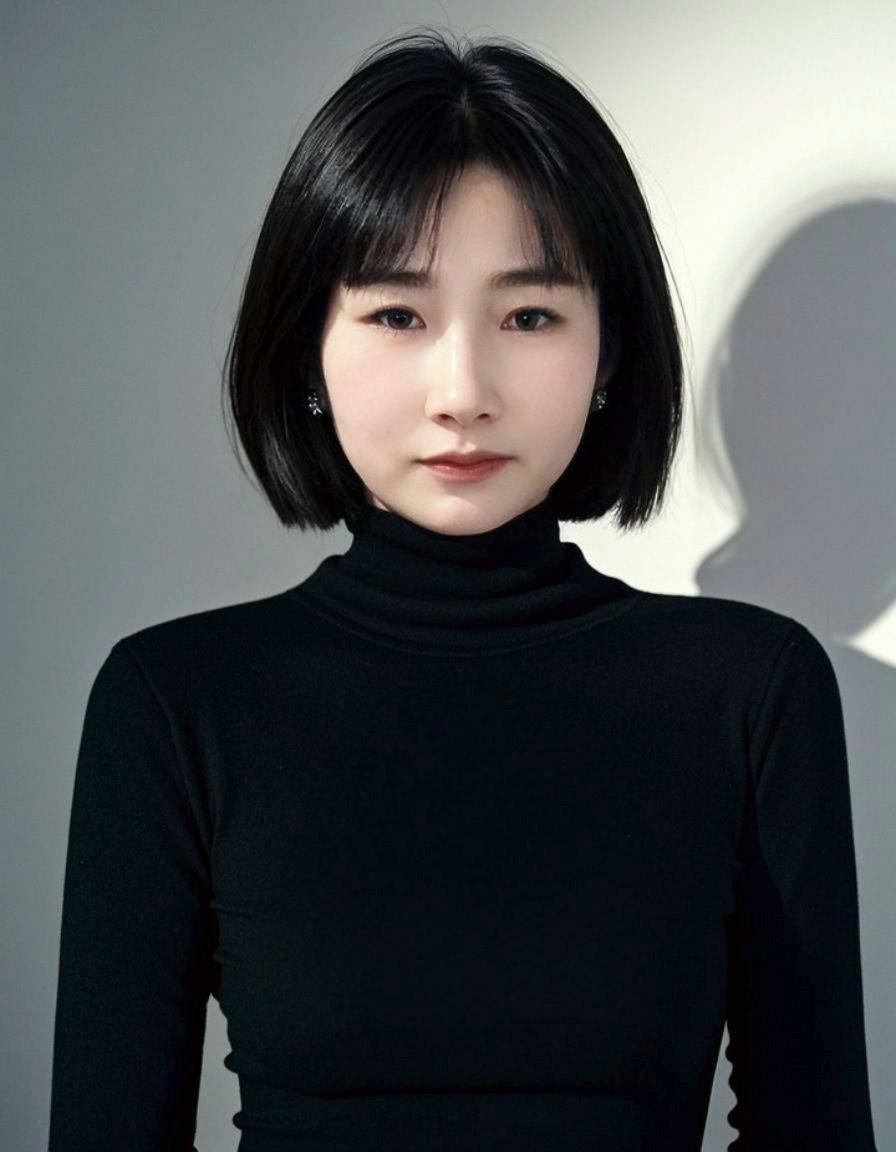 AI齐耳短发天使
