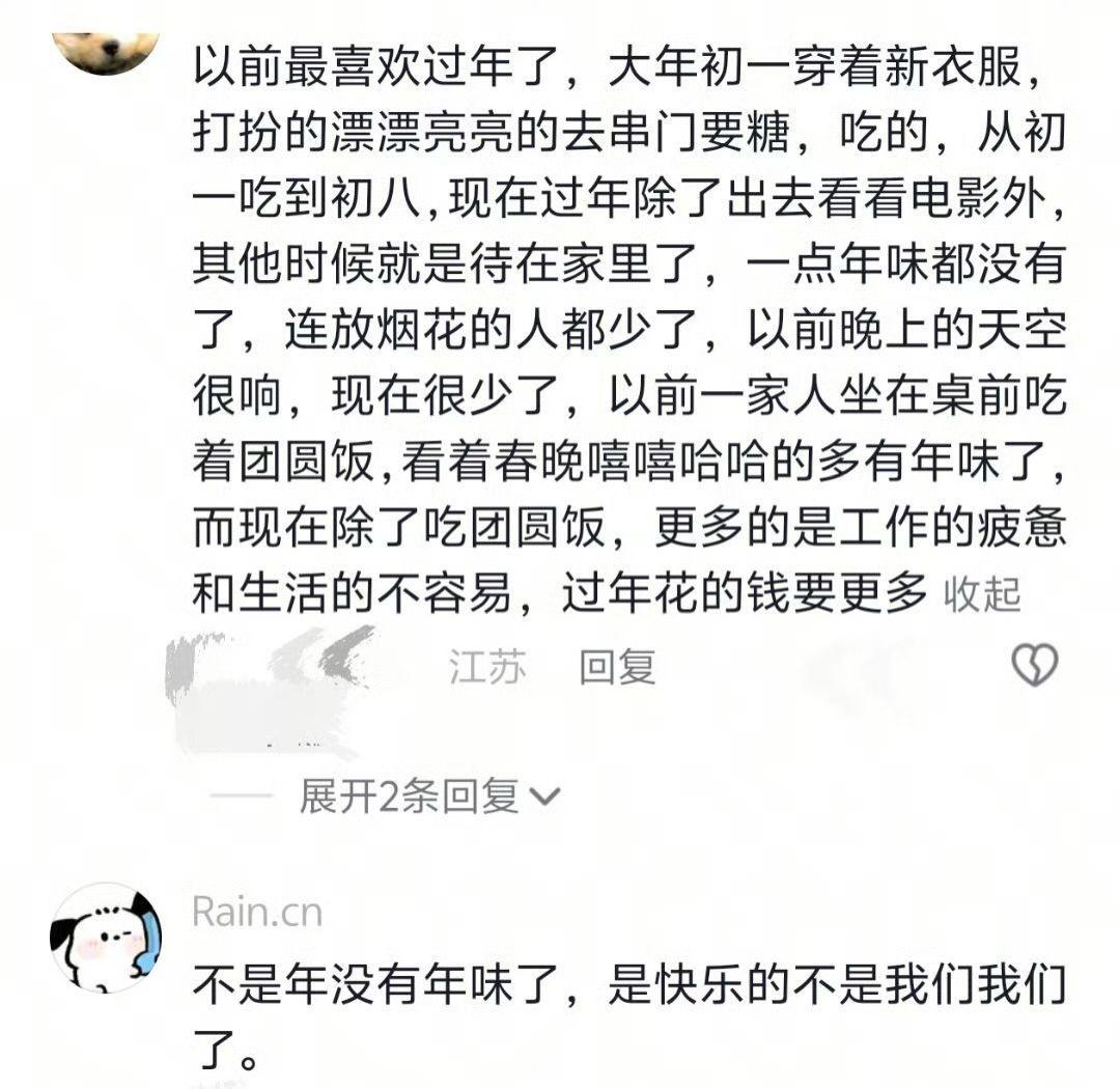 总说年味淡了，根本不是年变了是当年盼过年的我们长大了。长辈不张罗了，我们嫌麻烦简