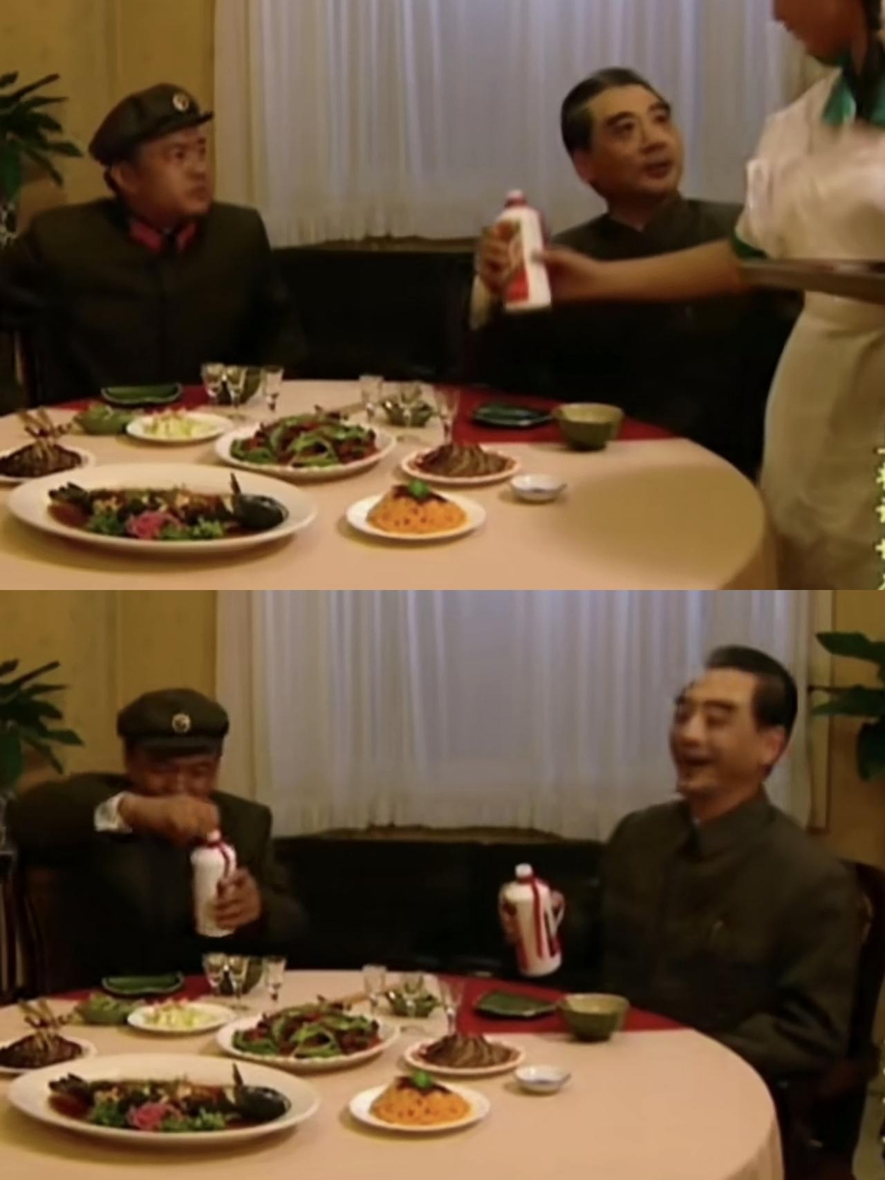 周总理请许世友喝酒，周总理提议每人先喝三杯；然后许世友又让服务员拿了一瓶酒，每人