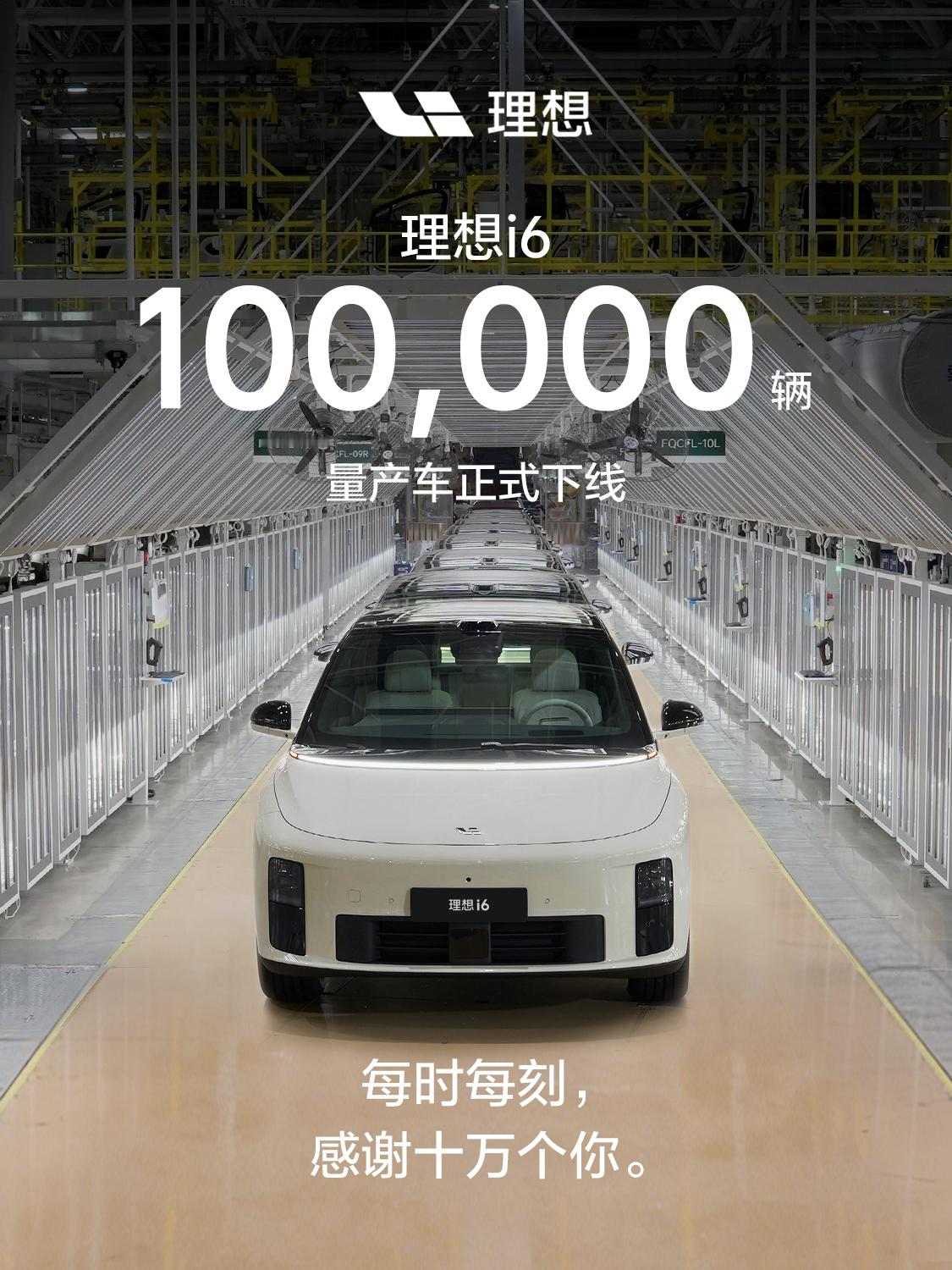 理想i6第十万台下线十万分之一（今天理想大涨是咋回事？）霸天资讯理想汽车理想i6