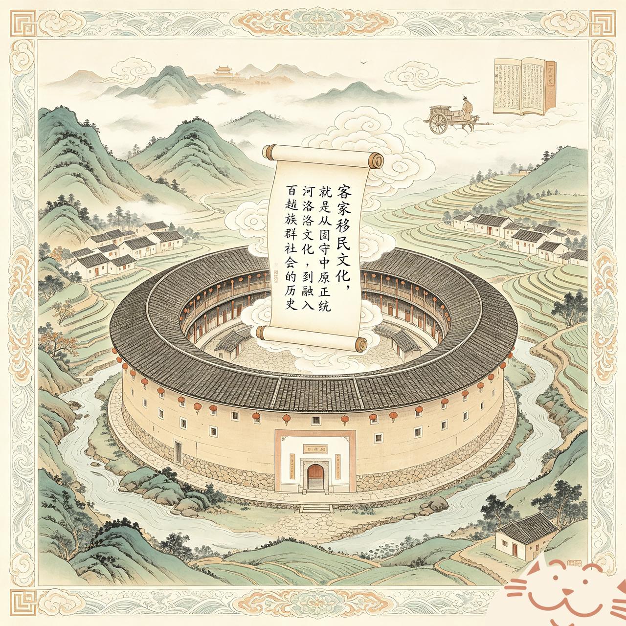 客家移民文化的历史，其实就是从固守中原正统河洛文化，一直到慢慢自然瓦解的历史过程