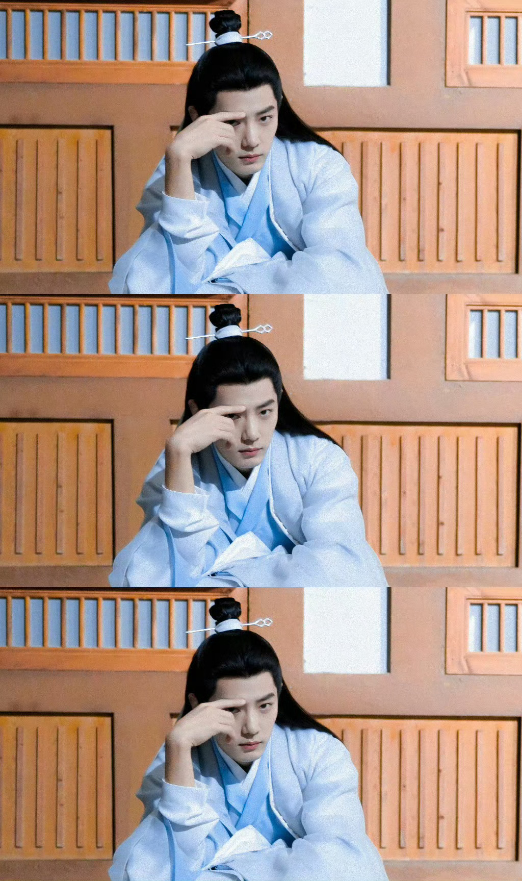 ♡⃝ 𝒍𝒐𝒗𝒆 ʚɞ ☽⋆❥ »» 肖战 可可爱爱的蓝衣小影子，真好看真