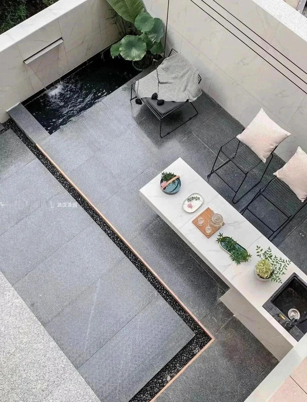 简单实用的庭院景观设计，庭院花园成为餐厅客厅功能的延伸#私家院子花园#