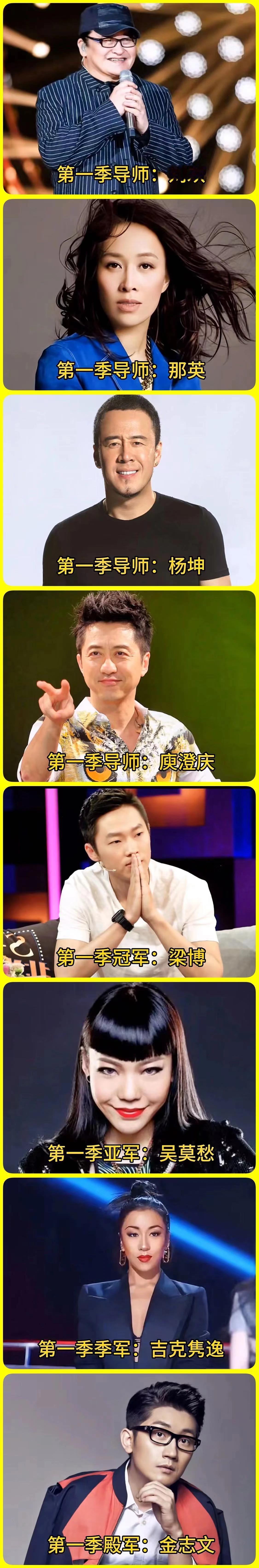 《中国好声音》第一季的导师和四强合集，你还有印象吗？