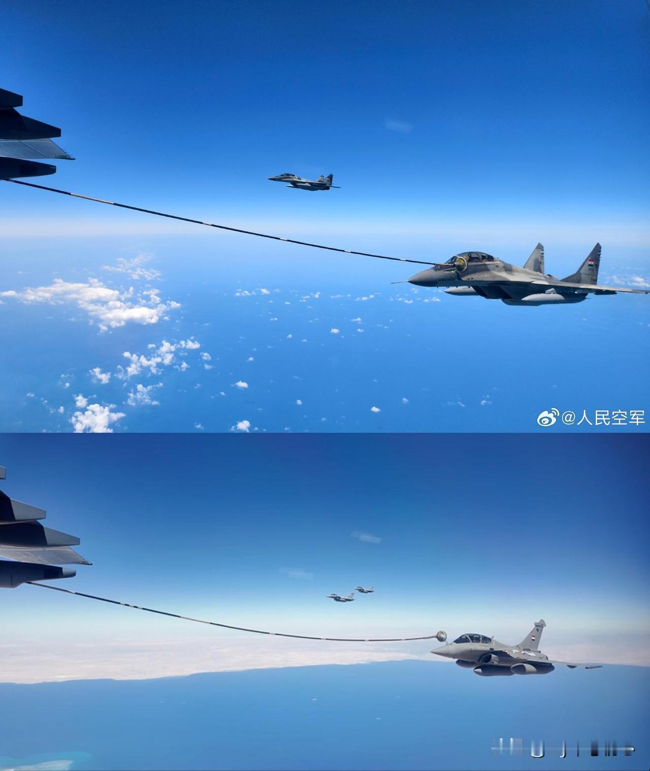 这就有意思了。
正在埃及参加“文明之鹰”—2026的中国空军编队的运油20A空中