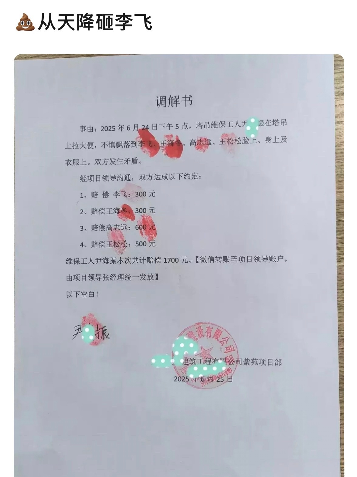 李飞天降狗屎运💩 ​​​