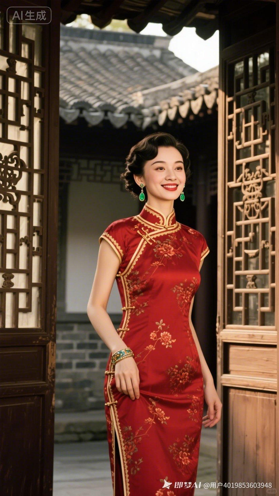 穿越时空的旗袍美人，古典与现代的完美融合。