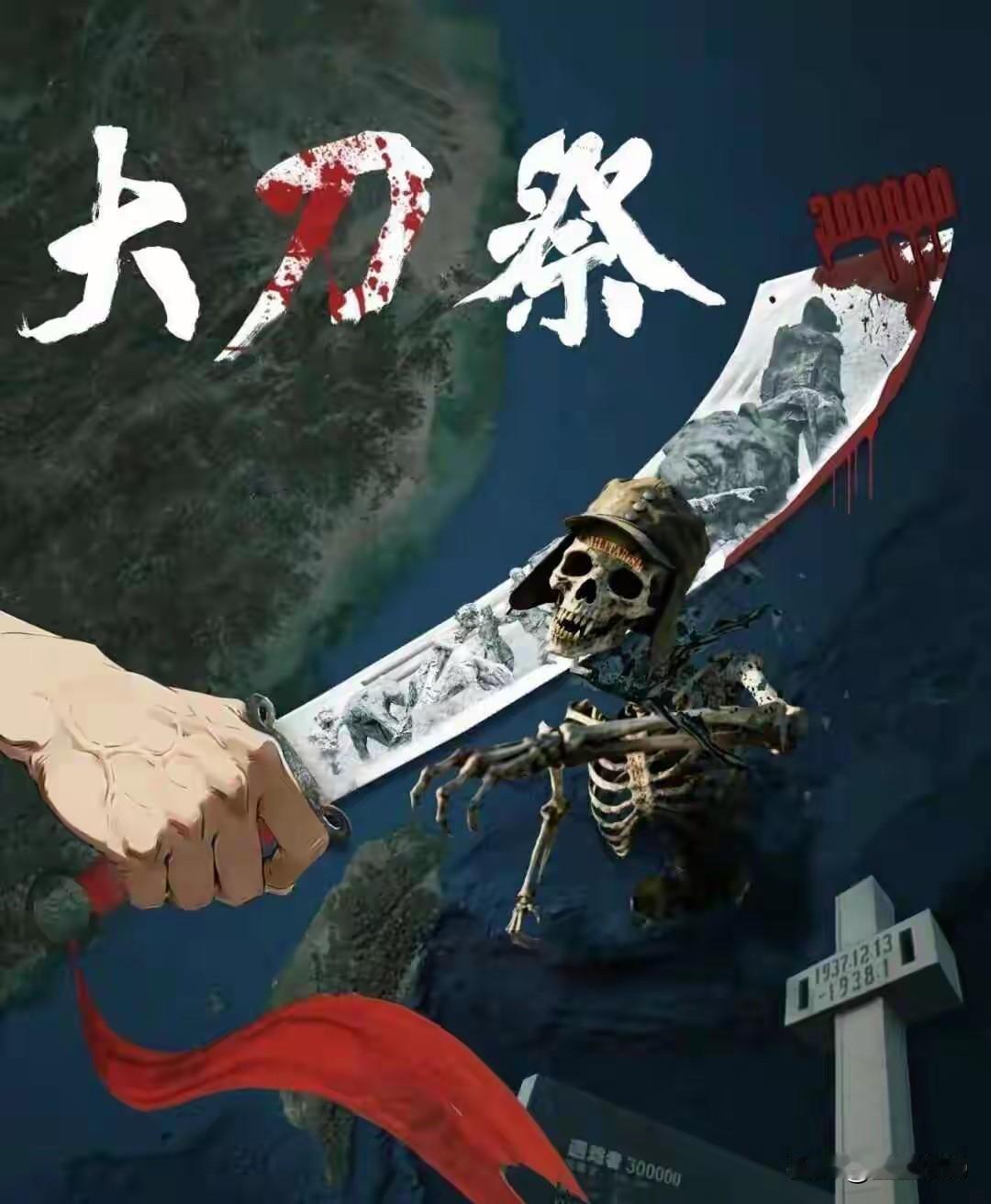 东部战区向军国主义下战书！！
12月13日，东部战区发布海报《大刀祭》：在地图