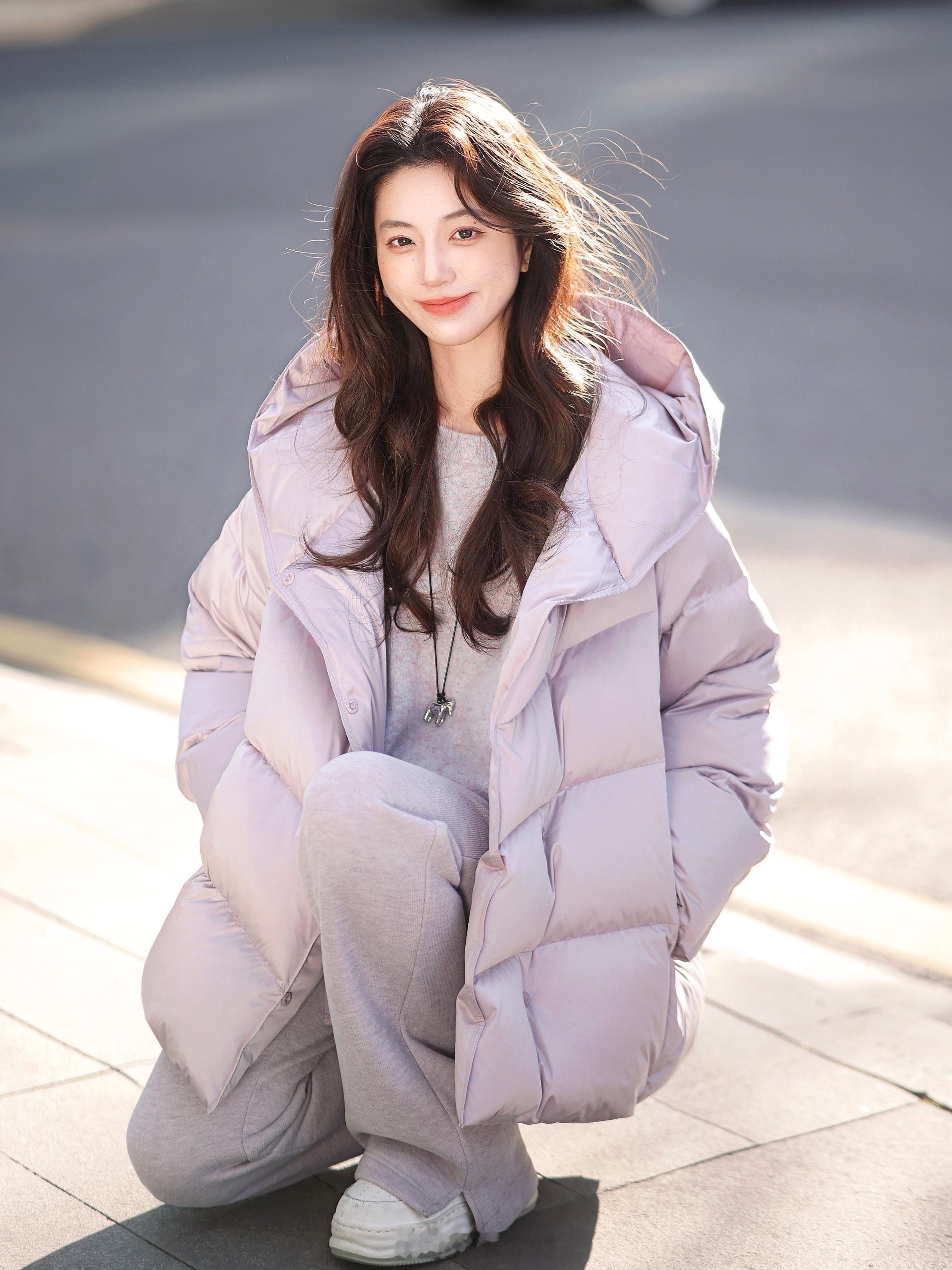 软软的香芋紫羽绒服 这谁能拒绝啊90白鹅+面包廓形 暖暖的裹住身体好温柔好浪漫好