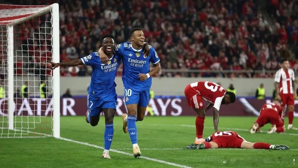 欧冠联赛阶段第5轮:皇家马德里4比3击败奥林匹亚科斯 