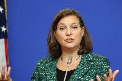 乌克兰悲剧的制造者、战争贩子、美国前副国务卿维多利亚.纽兰在接受采访时称，欧盟已