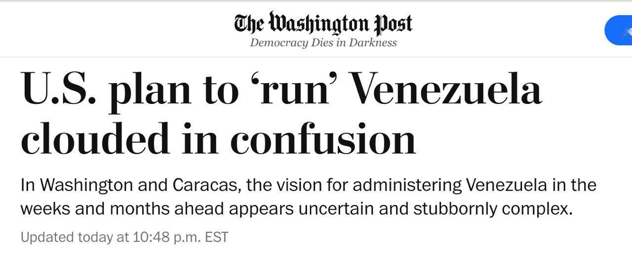 两位接近白宫的《华盛顿邮报》消息人士称，特朗普不支持反对派领袖玛丽亚·科里娜·马