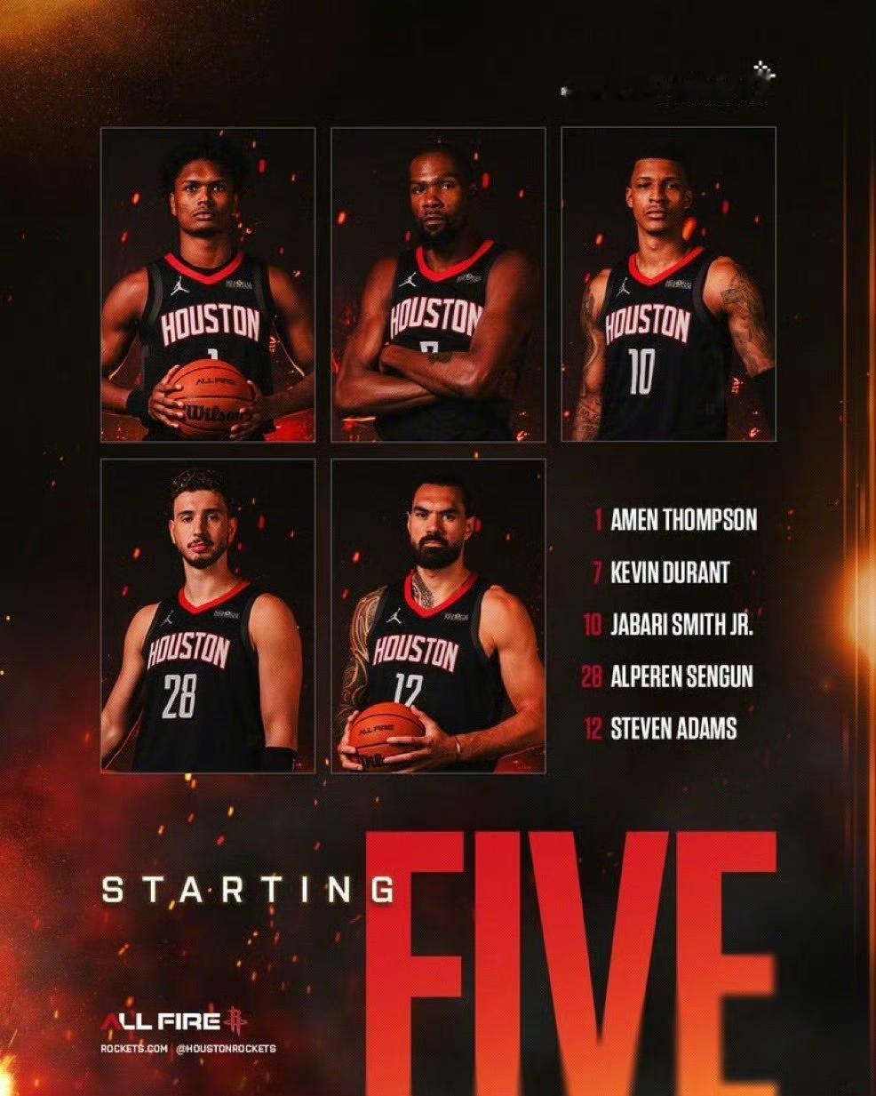 火箭vs骑士首发五大🔥