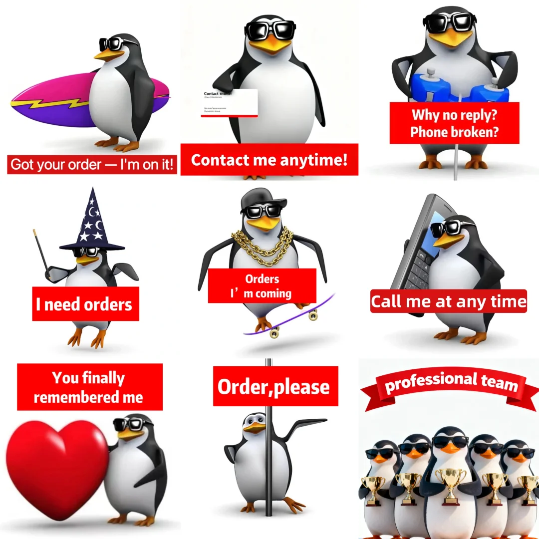 外贸人专用企鹅表情包，让客户回你消息
