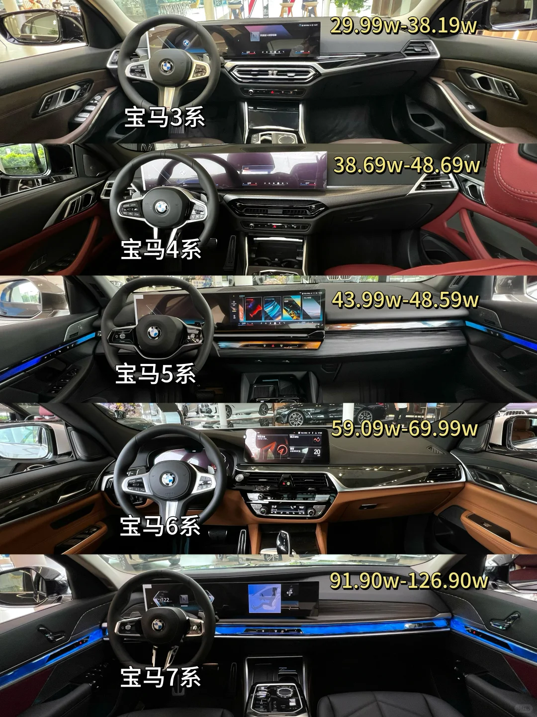 宝马轿车外观内饰对比🆚