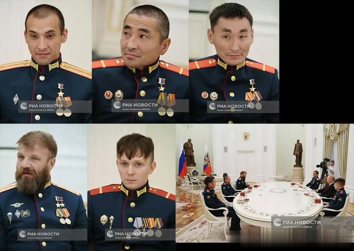 1辆打败7辆，
获得普京亲自接见的俄军英雄的阿廖沙坦克车组和相关人员 ​​​，
