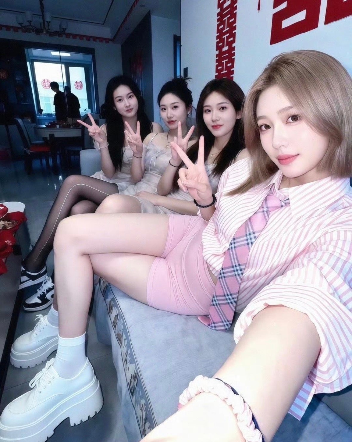 这几个伴娘是不是有点喧宾夺主啊 