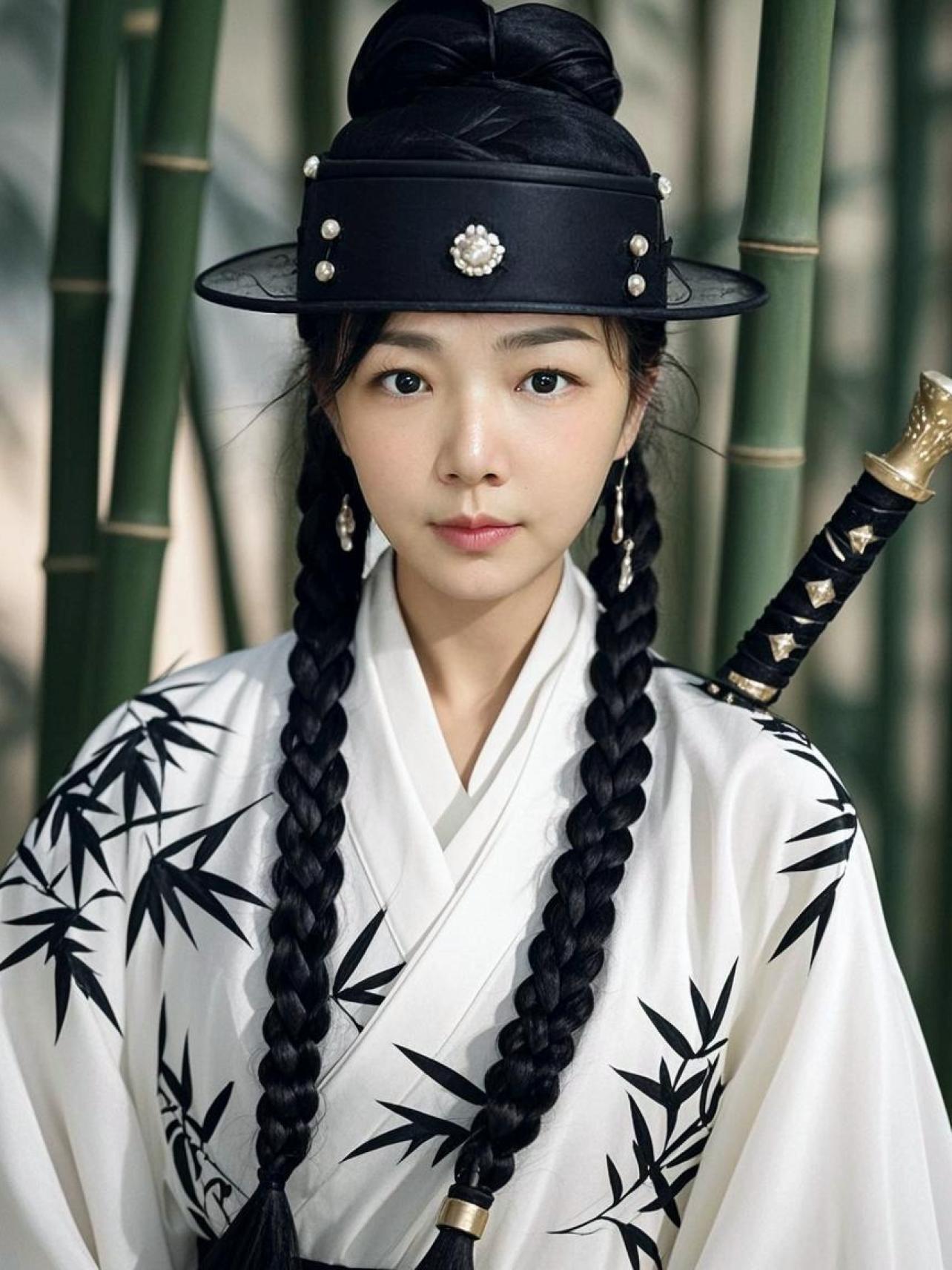 AI竹叶侠客照