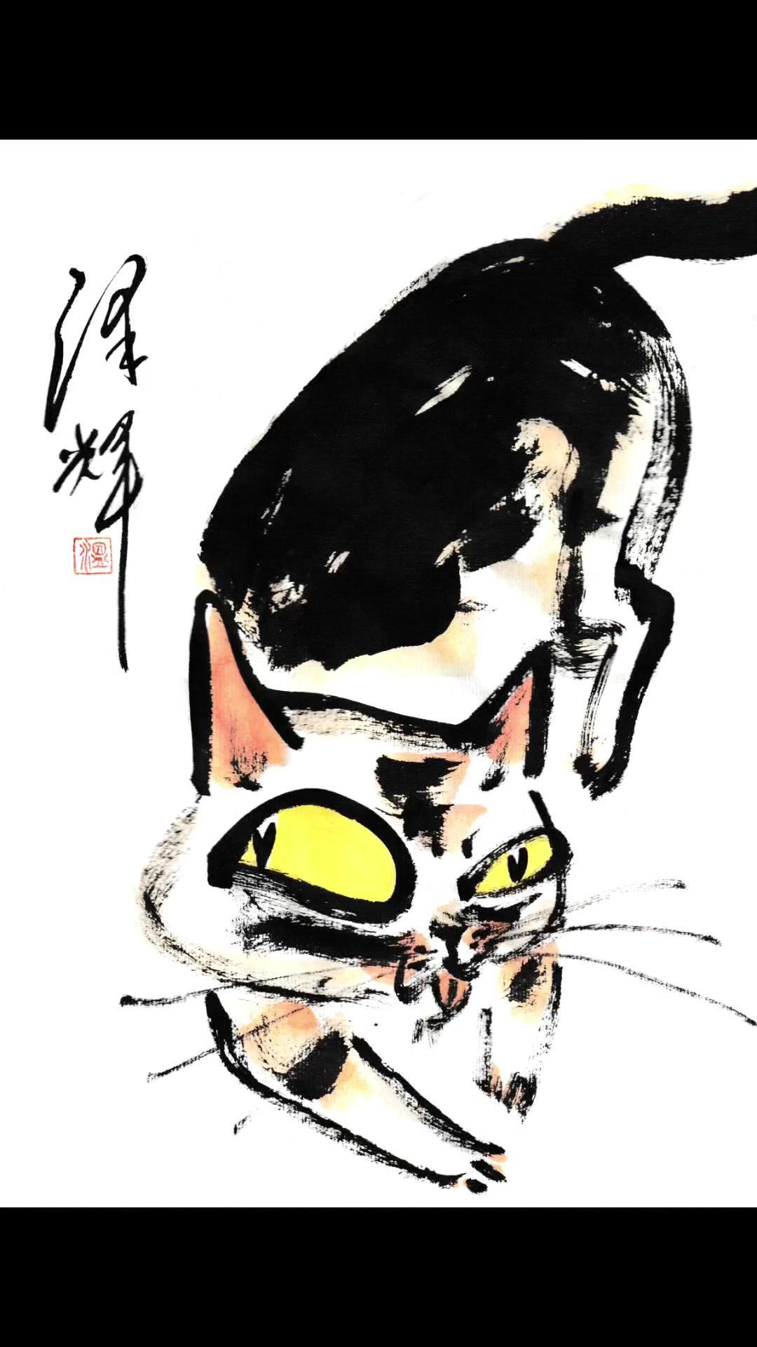 你敢信吗？这只潦草猫居然被画得又丑又萌，直击心巴！

一开始以为是随手涂鸦，仔细