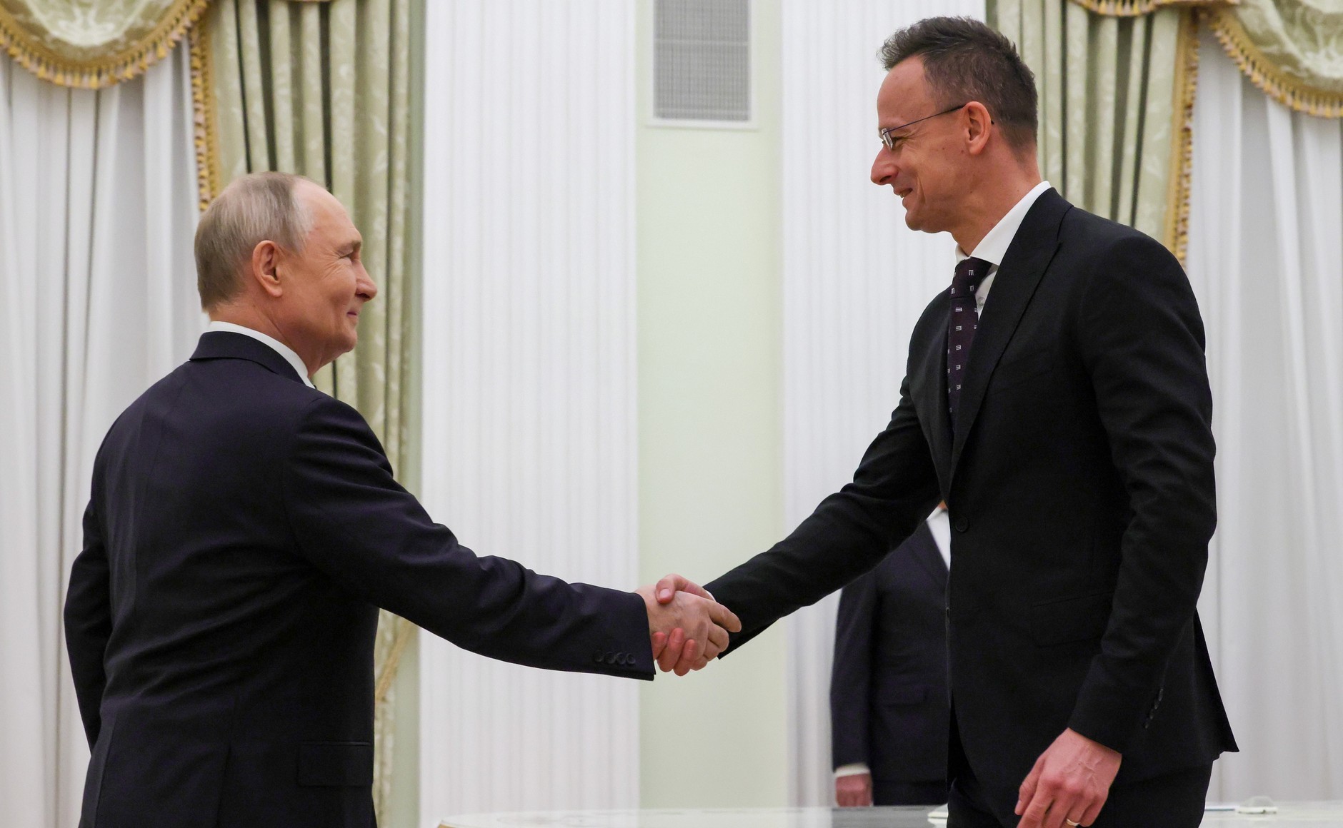 瓦洛佳小朋友  与匈牙利外交部长彼得·西雅尔托会晤弗拉基米尔·普京在克里姆林宫会