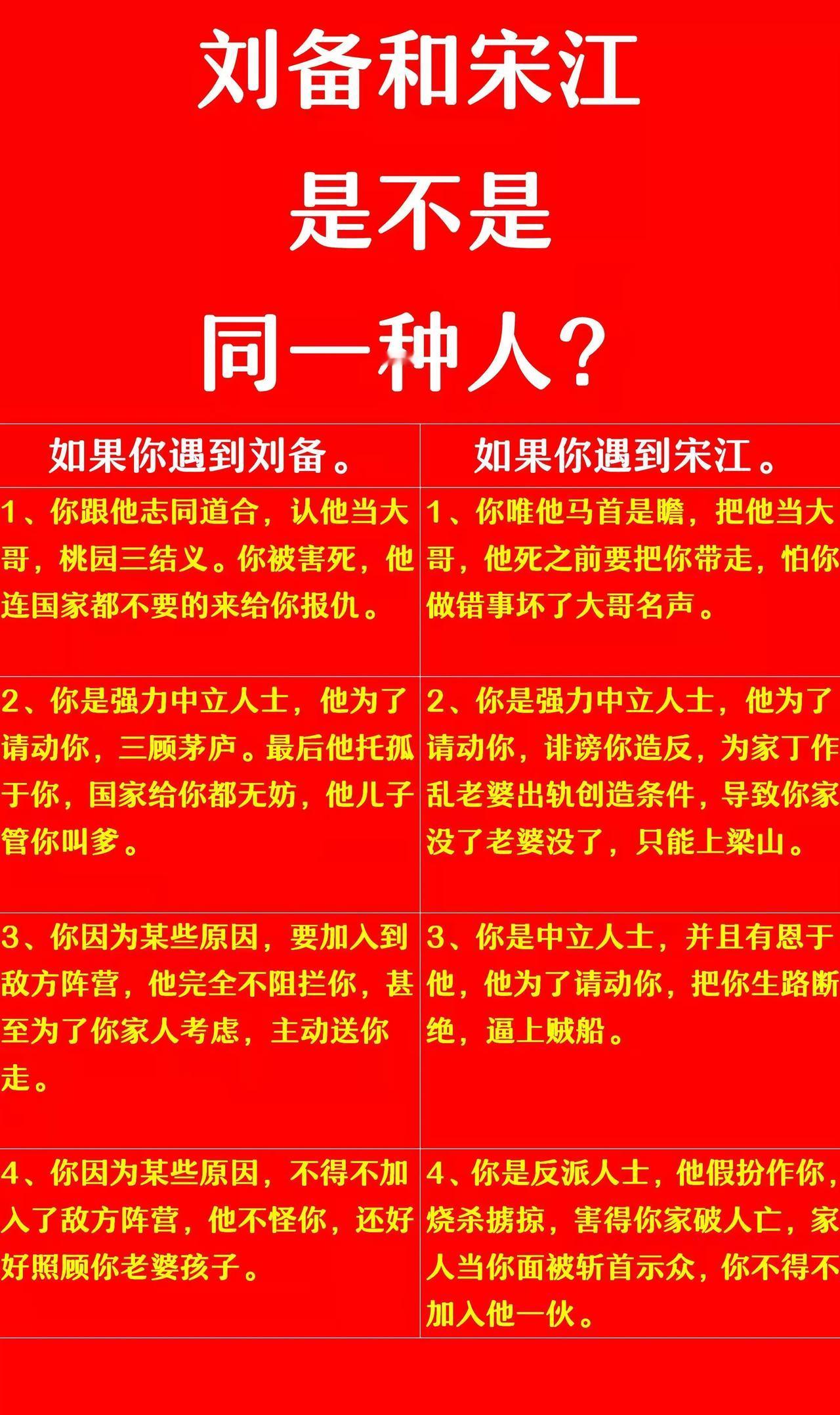 李逵：我该恨宋江吗？
卢俊义：我该恨宋江吗？
秦明：我该恨宋江吗？

为何宋江对